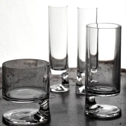 Smoke Set of 2 Champagne Glasses by Joe Colombo