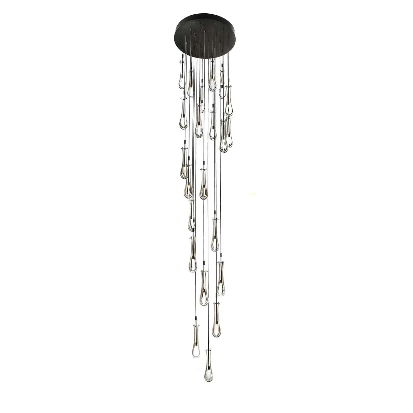 Smoky Drops Cascade Chandelier