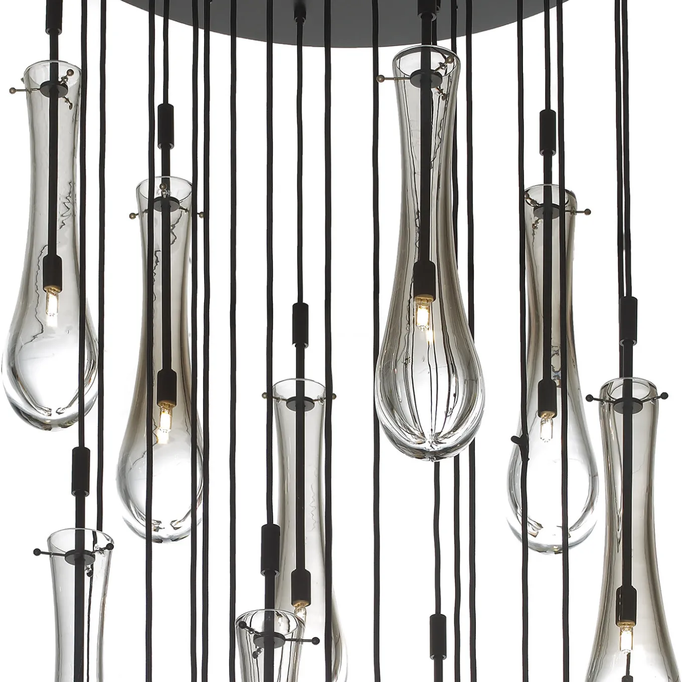 Smoky Drops Cascade Chandelier