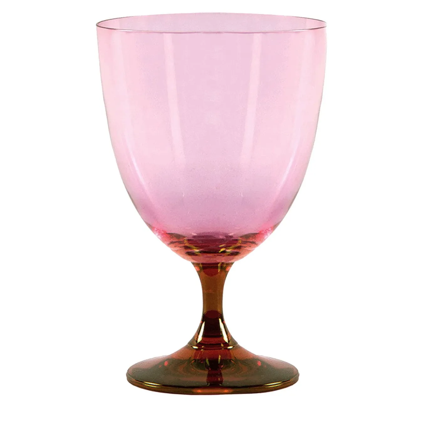 Smooth Set of 2 Pink-To-Red Wine Glasses