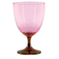 Smooth Set of 2 Pink-To-Red Water Glasses