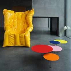 Snake 5 Multicolor Steel Low Table by Carlo Contin #2