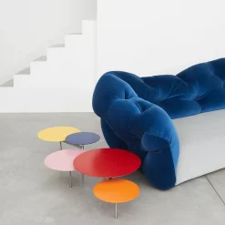 Snake 5 Multicolor Steel Low Table by Carlo Contin #2