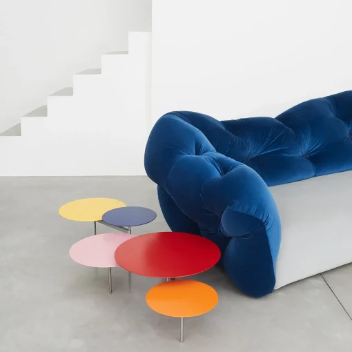 Snake 5 Multicolor Steel Low Table by Carlo Contin #2