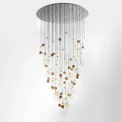 Soap Bubbles Cascade Polcyhrome Chandelier