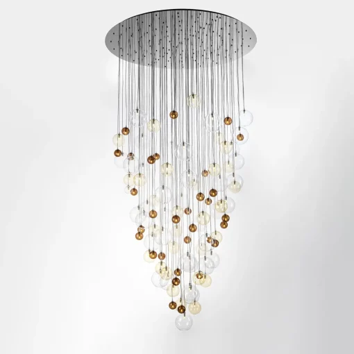 Soap Bubbles Cascade Polcyhrome Chandelier