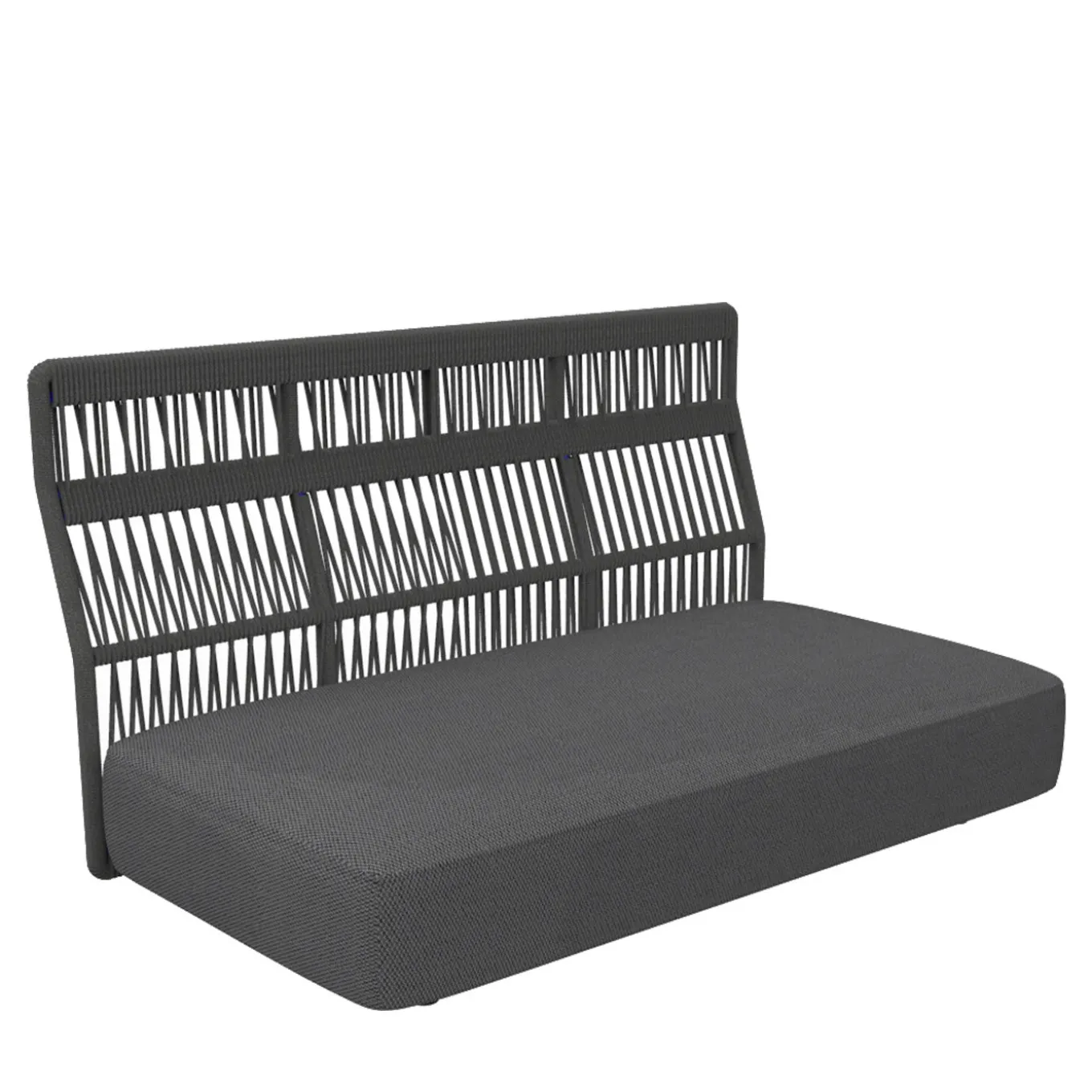 Sofa CX with Rope Backrest Dark Gray