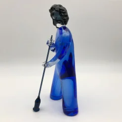 Soffiatore Blue Sculpture by Toso Cristiano