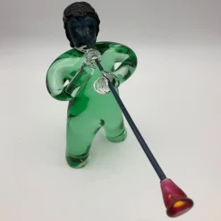Soffiatore Emerald Green Sculpture by Toso Cristiano