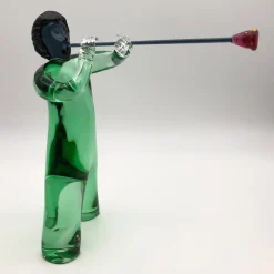 Soffiatore Emerald Green Sculpture by Toso Cristiano