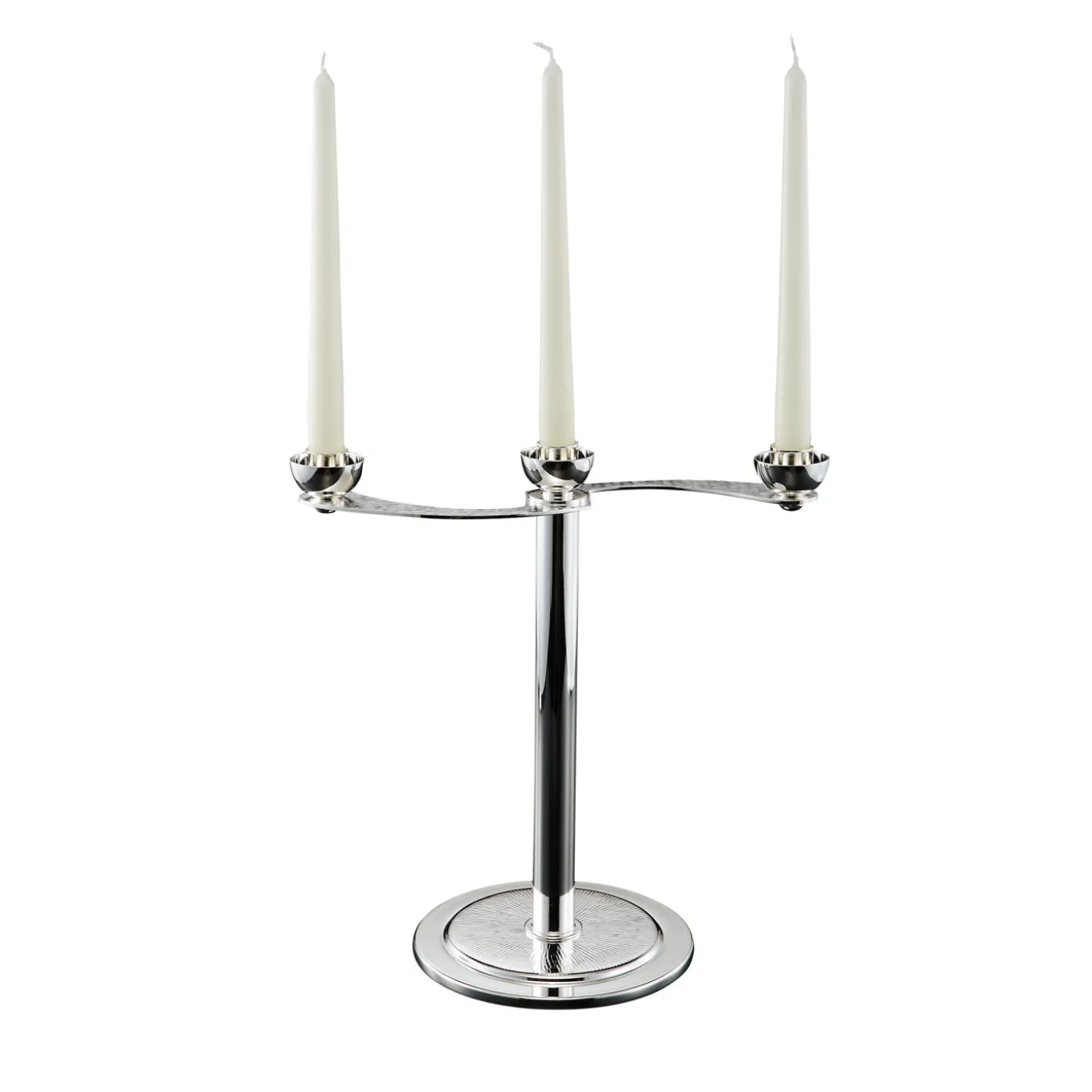Soffio 3-Candle Silver Candelabra