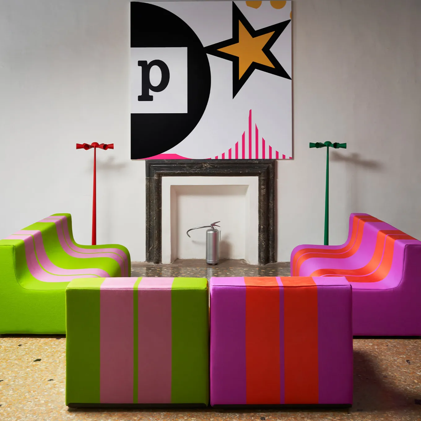 Sofo Purple and Red Armchair