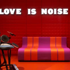 Sofo Purple and Red Sofa