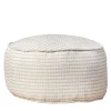 Soft Cay beige fabric Outdoor Pouf