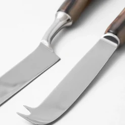 Soft Cheese Knives Set in Natural Horn