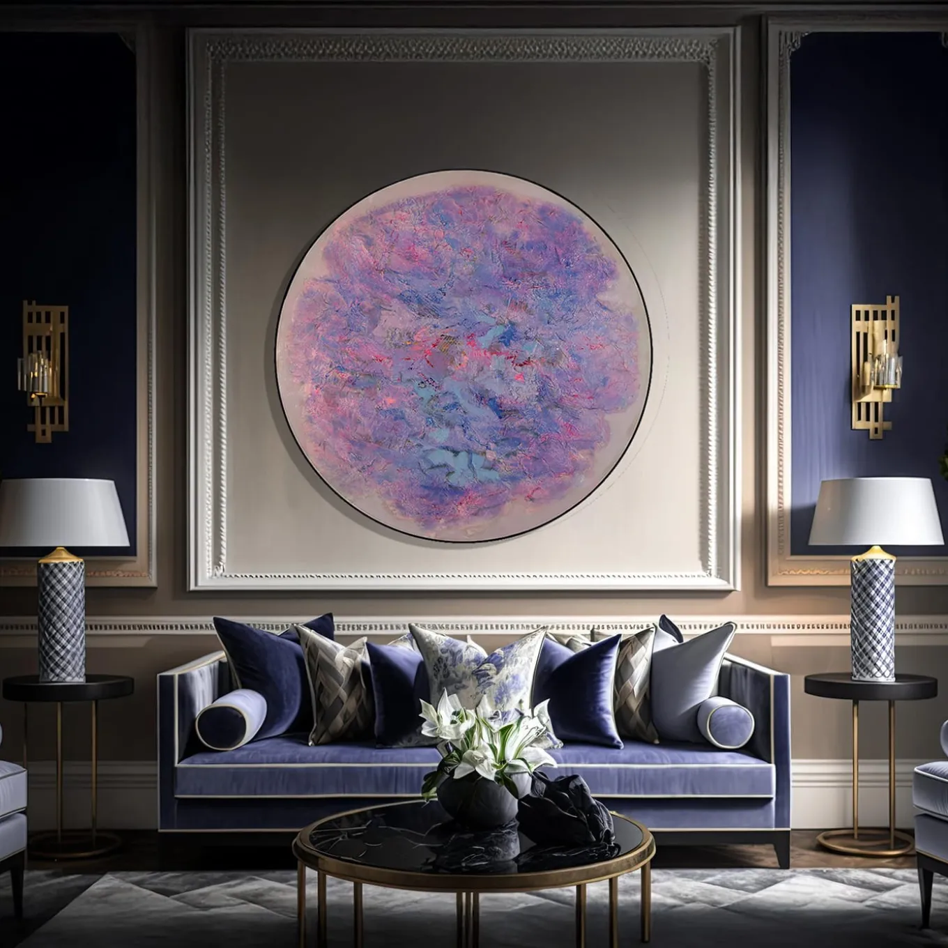 Sogno Lilla Abstract Painting by Giuseppe Caiafa