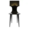 Sole Black-Lacquered Wooden Chair