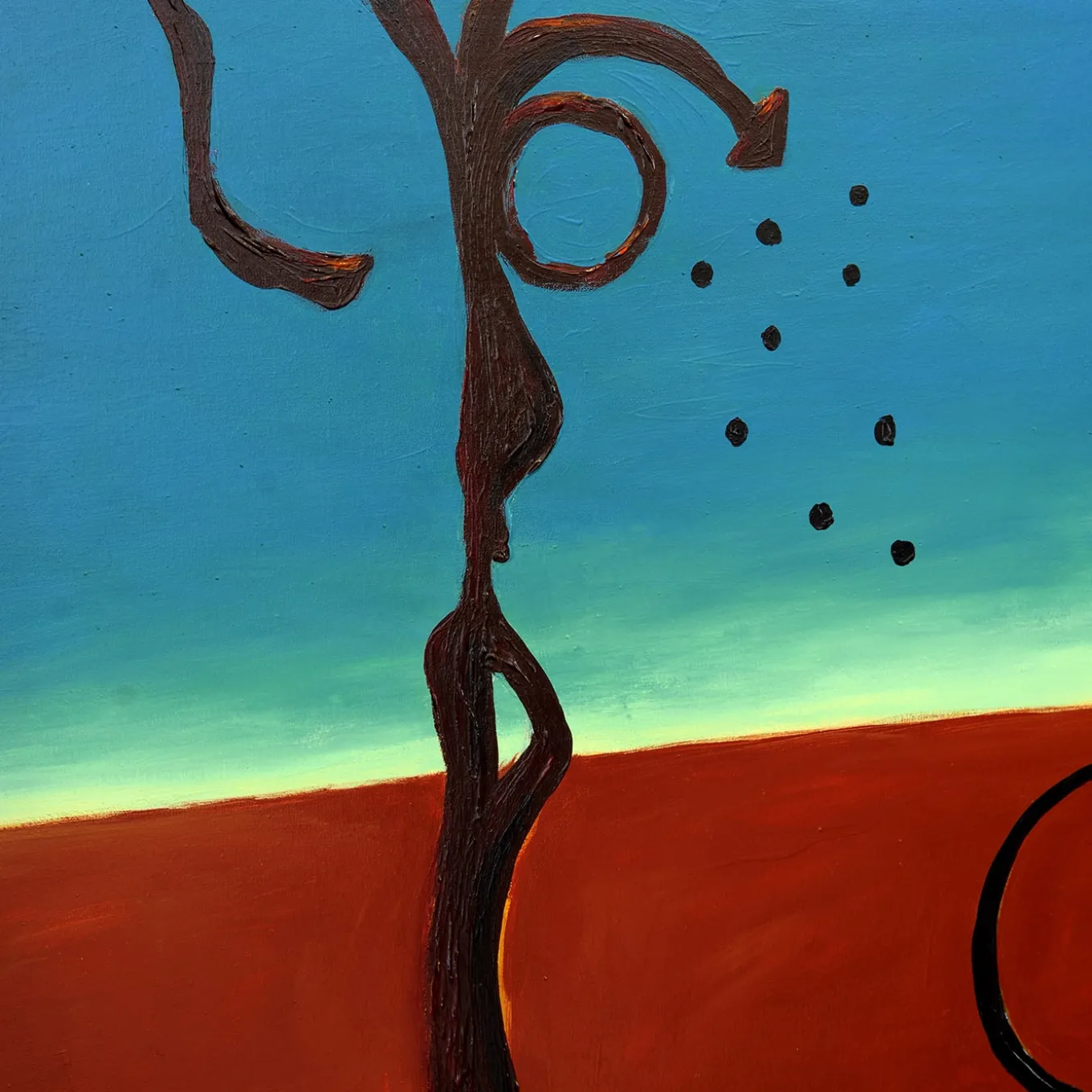 Sole Nero Sole Giallo Acrylic on Canvas Painting by A. Minopoli