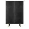 Solferino Canaletto walnut burnished anthracite black inlay door sideboard