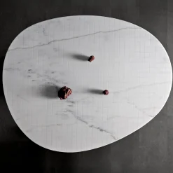 Solid Pattern White Marble Table