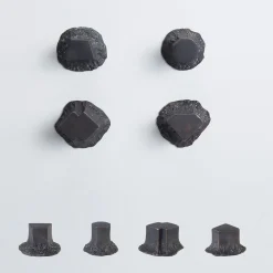 Solido Set of 4 Black Door Knobs #2 by Nicole Valenti