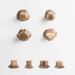 Solido Set of 4 Brass Door Knobs #1 by Nicole Valenti