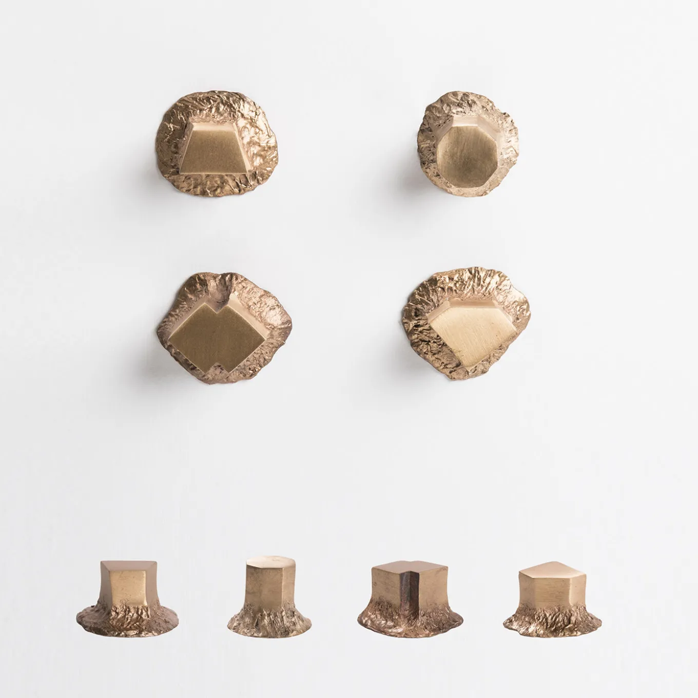 Solido Set of 4 Brass Door Knobs #3 by Nicole Valenti