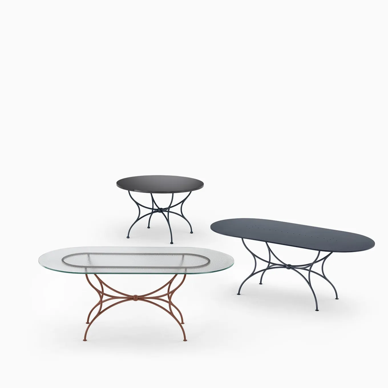 Solivo Lava Stone & Wrought Iron Round Table