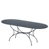 Solivo Oval Wrought Iron Gray Table