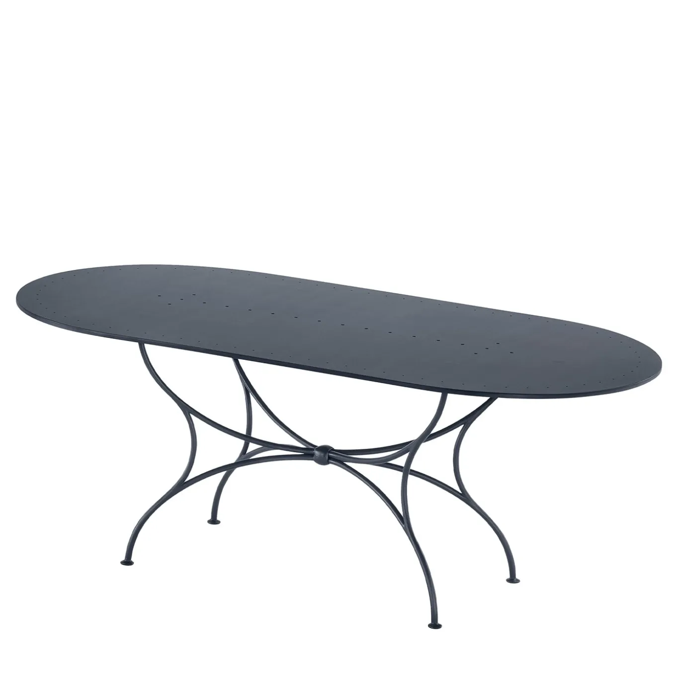 Solivo Oval Wrought Iron Gray Table