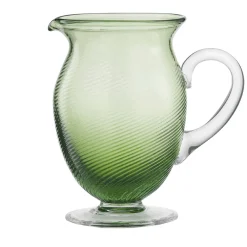 Soraya Green Twisted Glass Carafe