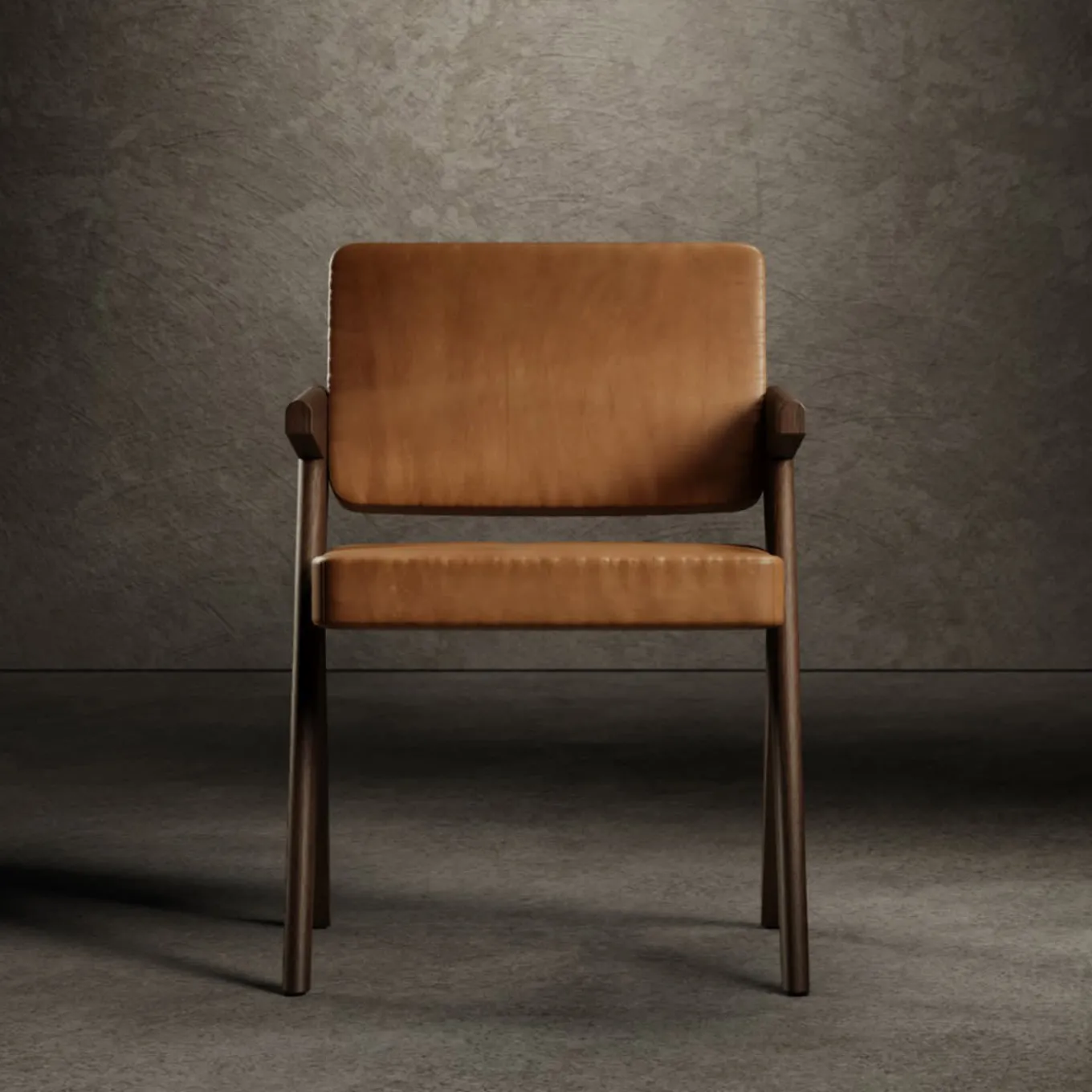 Souvenir Brown Leather Chair