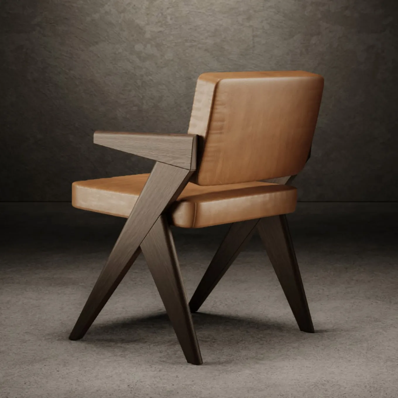 Souvenir Brown Leather Chair