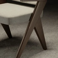 Souvenir White Chevron Chair