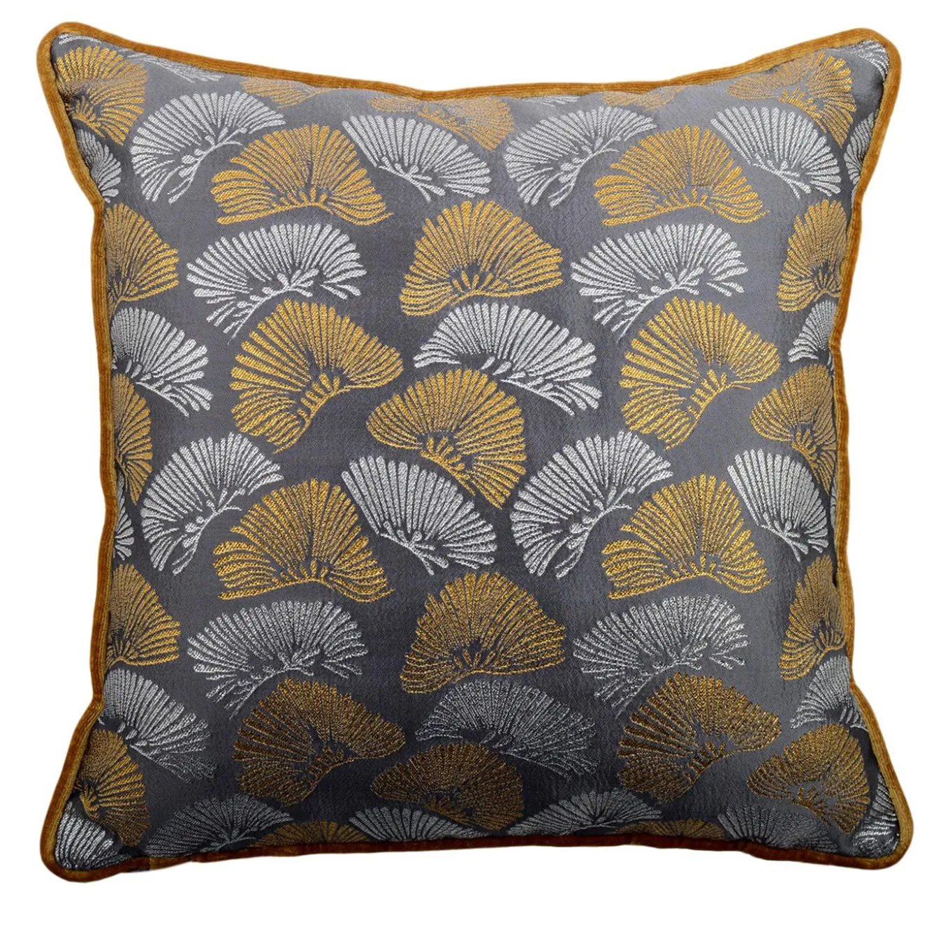 Sparkling Carrè Cushion in Jacquard Fabric and Silk Velvet