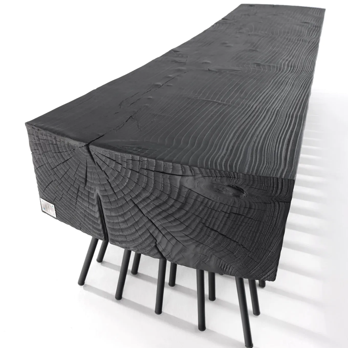 Spazzola Vulcano-Black Bench by Fabio Lo Jacono