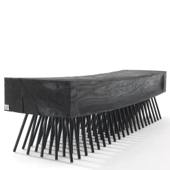 Spazzola Vulcano-Black Bench by Fabio Lo Jacono