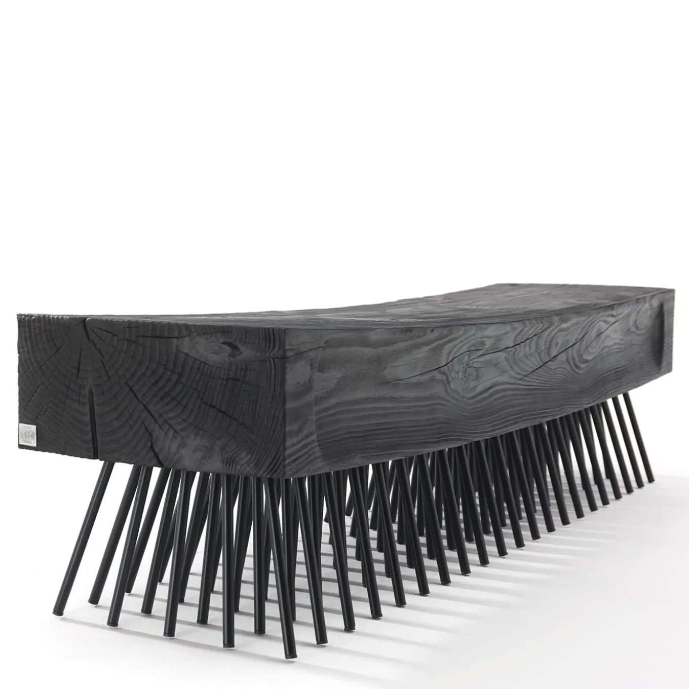 Spazzola Vulcano-Black Bench by Fabio Lo Jacono