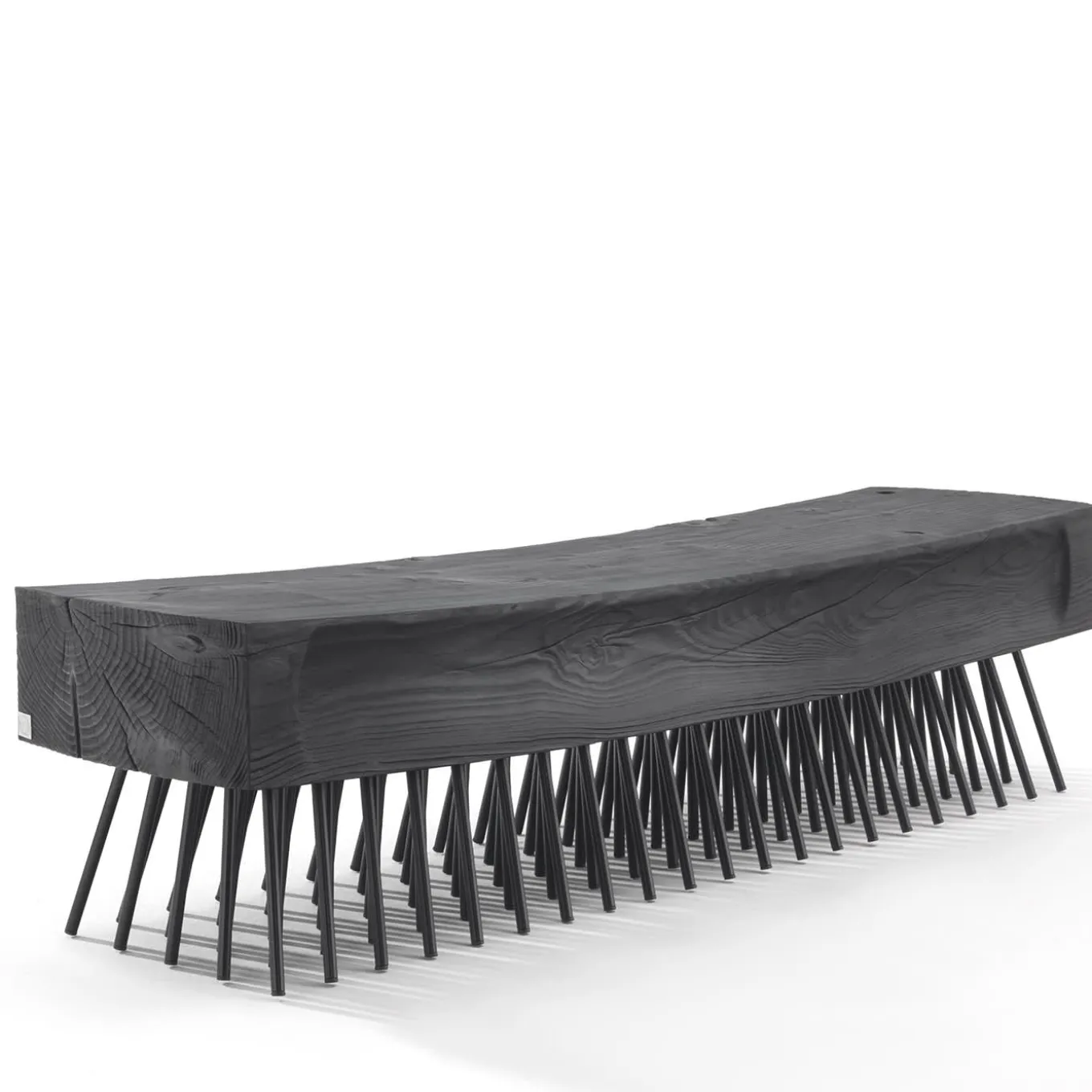 Spazzola Vulcano-Black Bench by Fabio Lo Jacono