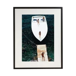 Speedboat Landing Framed Print by Slim Aarons