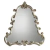 Spirit Renaissance-Style Silver-Leaf Wooden Wall Mirror
