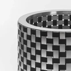 Splot4flowers Optical Black Cachepot