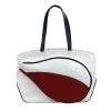 Sport White/Red/Blue Bag with Tennis-Racket-Shaped Pocket