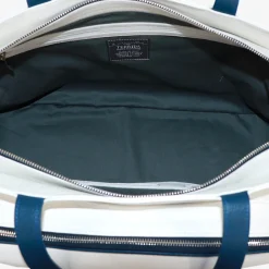 Sport White/Red/Blue Bag with Tennis-Racket-Shaped Pocket