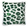 Spotted Malachite Fringed Square Cushion by Carlo Rampazzi