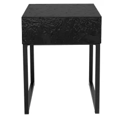 Spring Bedside Table With Drawer Black by Fabrizio Contaldo