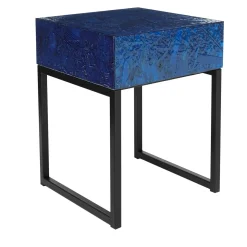 Spring Bedside Table With Drawer Blue by Fabrizio Contaldo