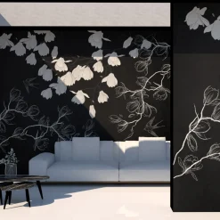 Spring White Row Wallpaper