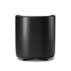 Spritz Swivel Black Leather Armchair by Lorenza Bozzoli