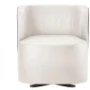 Spritz White Leather Lounge Chair by Lorenza Bozzoli